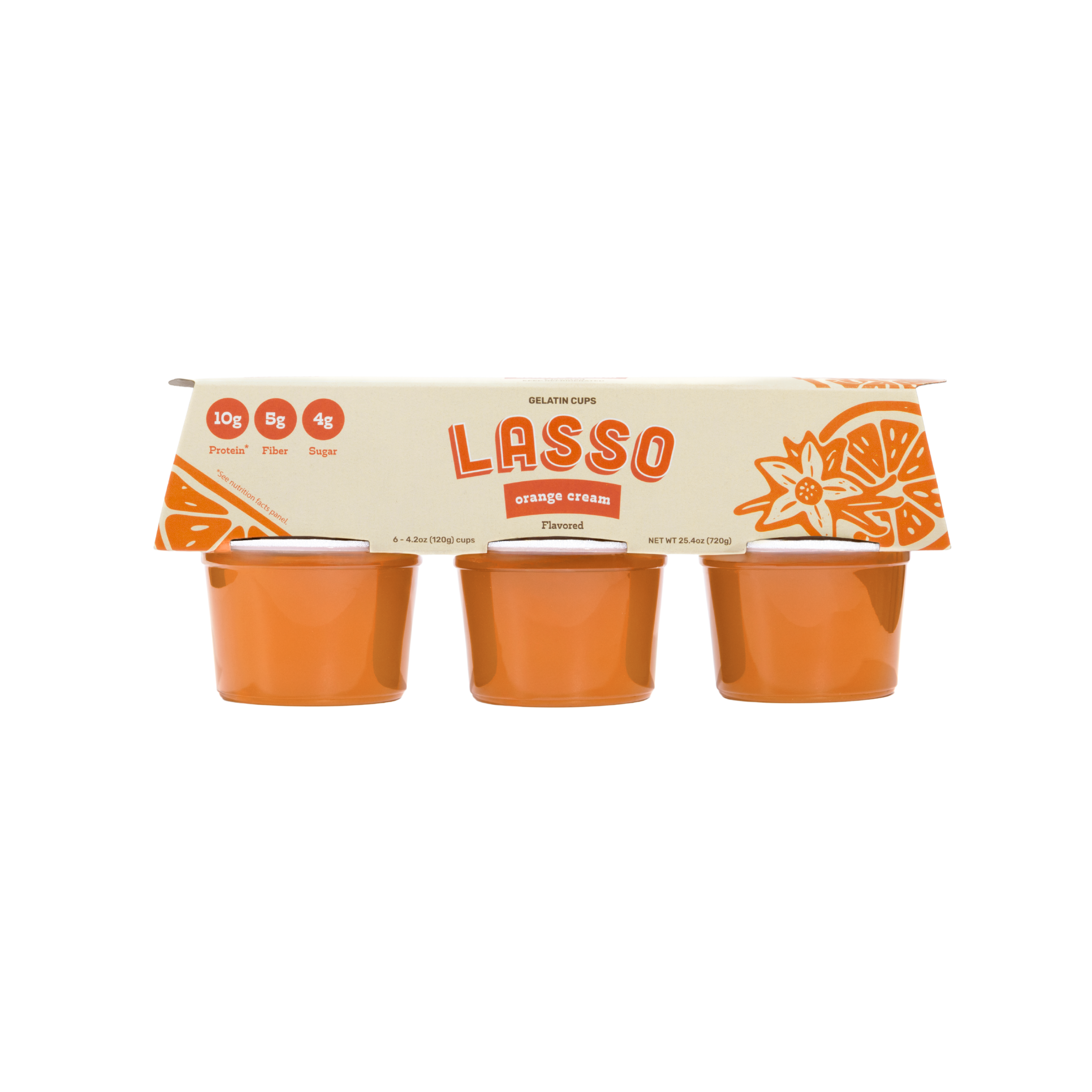 ★orange★様│ クリーム２ 、ソープ、エマルジョン、ルース Orange Cream Gelatin Cups | 10g Protein | LASSO
