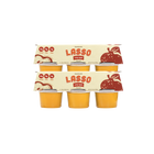 2 packages of Lasso brand crisp apple gelatin packs on a white background