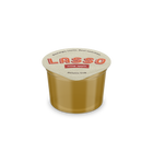 Lasso crisp apple gelatin cup on a white background