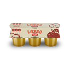 Single 6 pack Lasso brand crisp apple gelatin on a white background