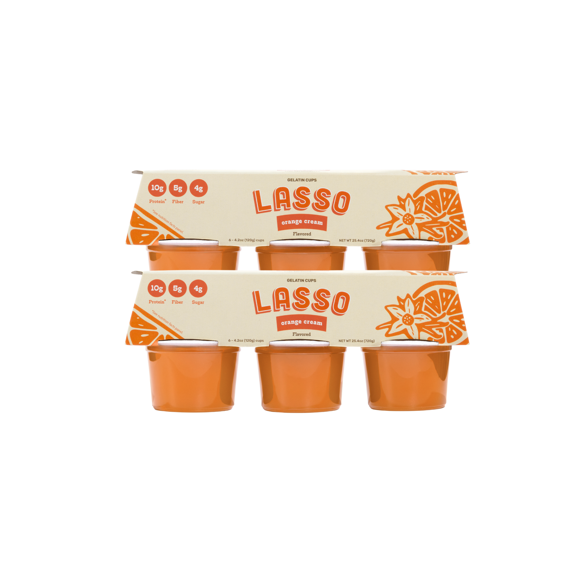 Orange Cream Gelatin Cups | 10g Protein | LASSO