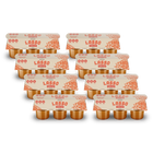 8 packages of Lasso brand orange cream gelatin packs on a white background