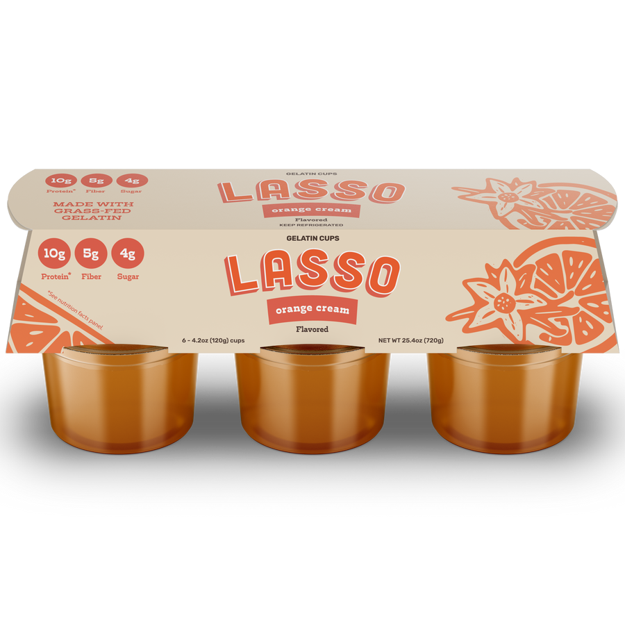 Orange Cream Gelatin Cups | 10g Protein | LASSO Orange Cream Gelatin Cups | 10g Protein | LASSO