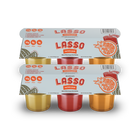 2 packages of Lasso brand variety gelatin packs on a white background