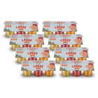 8 packages of Lasso brand variety gelatin packs on a white background