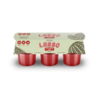 Single 6 pack Lasso brand watermelon lime gelatin on a white background