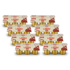 8 packages of Lasso brand crisp apple gelatin packs on a white background