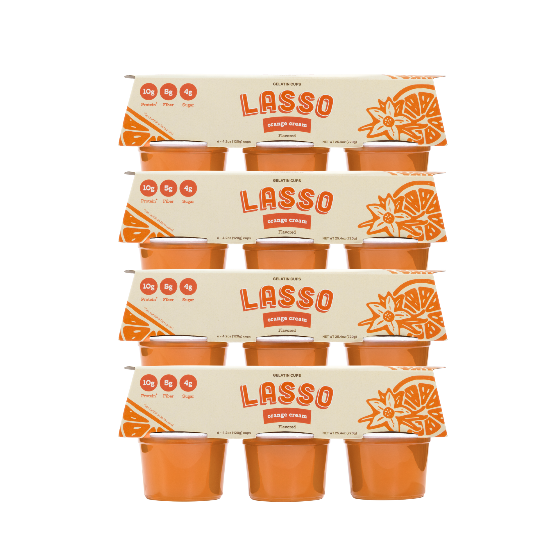 Orange Cream Gelatin Cups | 10g Protein | LASSO