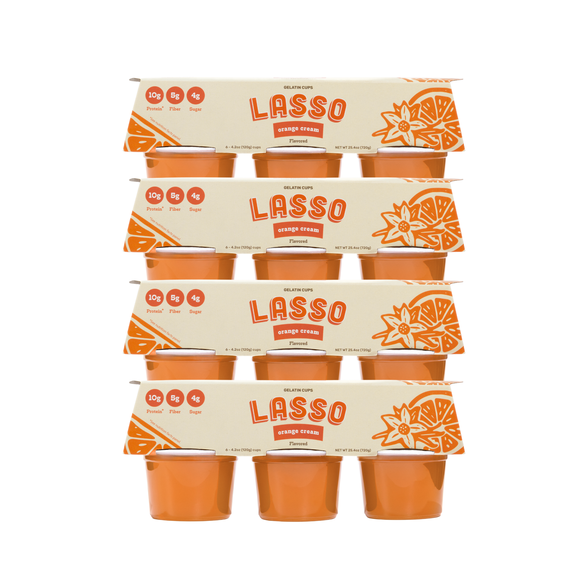 Orange Cream Gelatin Cups | 10g Protein | LASSO