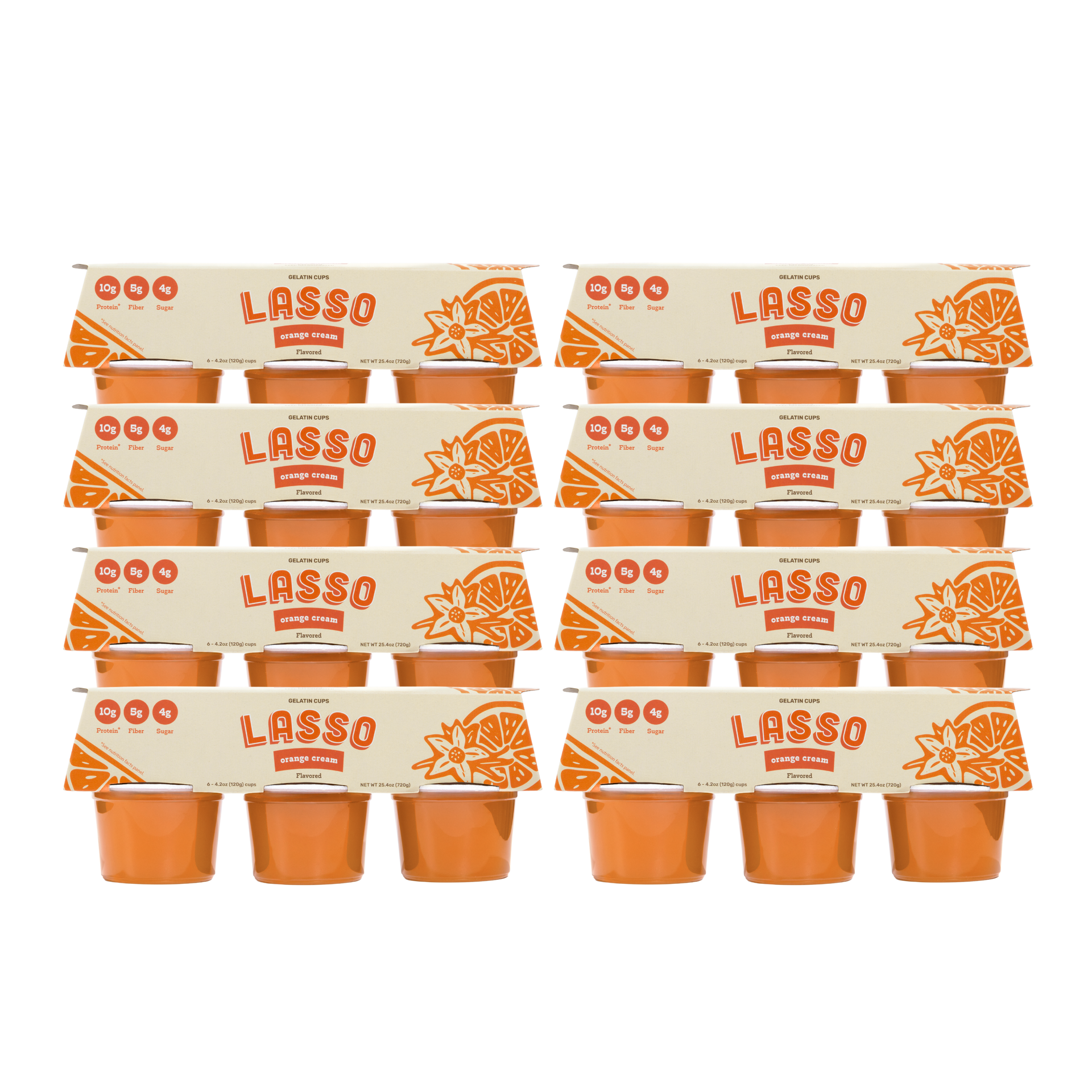 Orange Cream Gelatin Cups | 10g Protein | LASSO