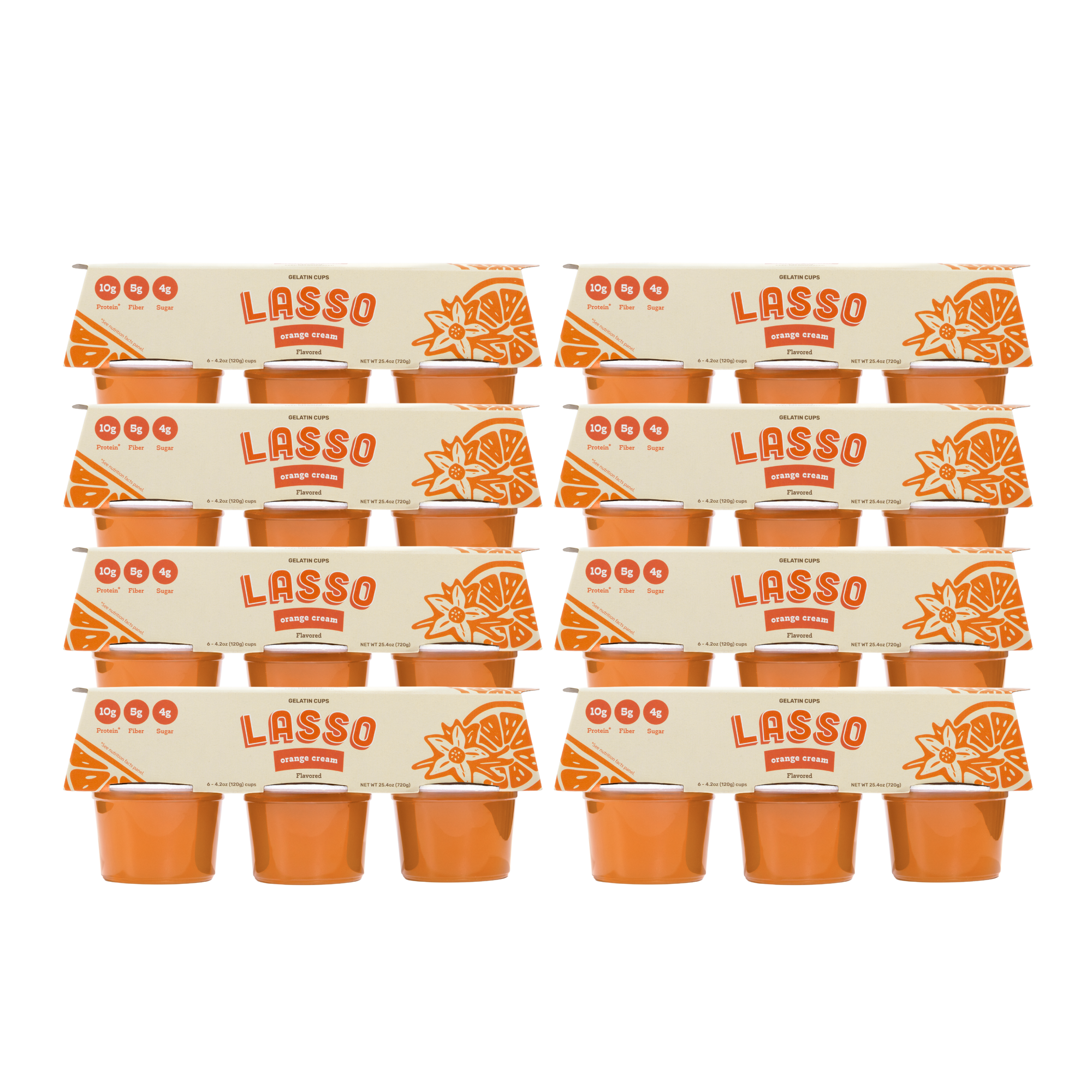 Orange Cream Gelatin Cups | 10g Protein | LASSO