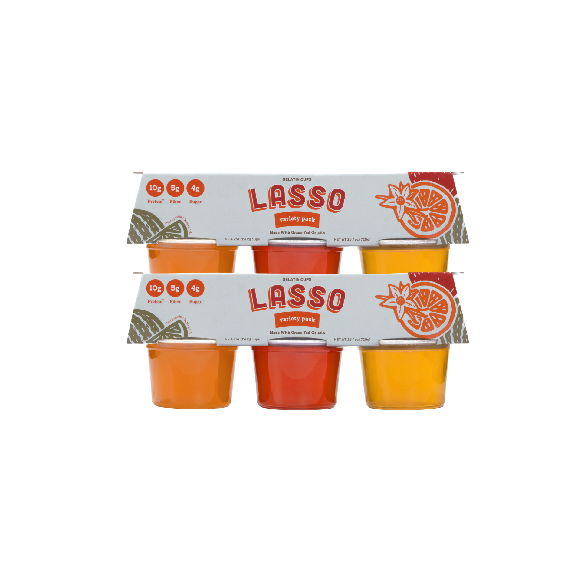 Gelatin Cups Variety Pack | 10g Protein | LASSO