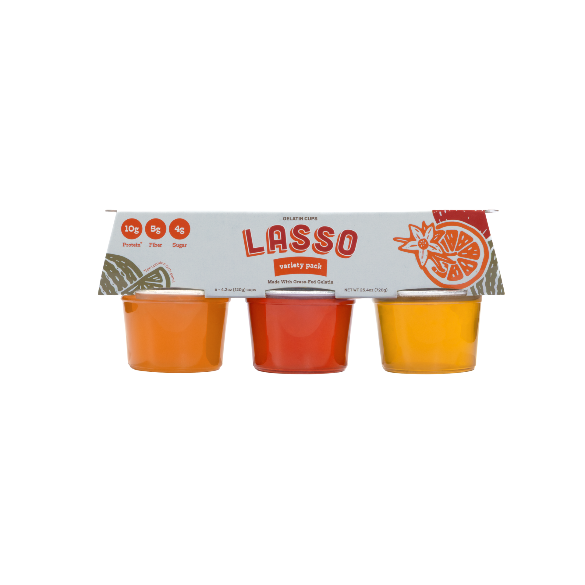 Gelatin Cups Variety Pack | 10g Protein | LASSO