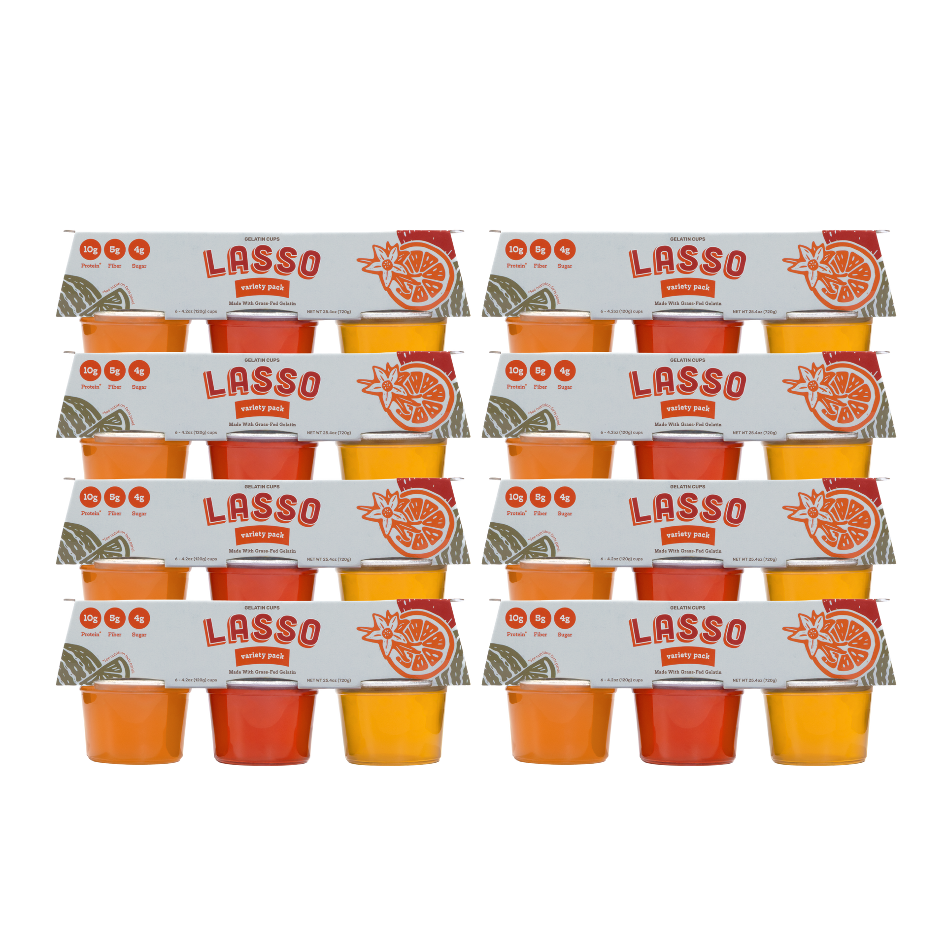 Gelatin Cups Variety Pack | 10g Protein | LASSO